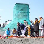 धरहरा पुनर्निर्माणको ३२ प्रतिशत काम सम्पन्न : एक वर्षभित्रै धरहरा चढ्न पाइने
