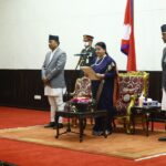 नवनियुक्त कानूनमन्त्री गोविन्द बन्दीले लिए  शपथ